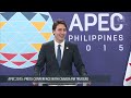 apec 2015 press conference with canada pm justin trudeau