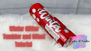 Winter tumbler tutorial, winter peekaboo, design space offset tutorial