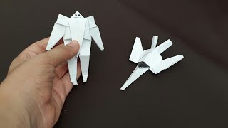 Paper Transformers Robot ( not glue not tape ) ( Robot Transform Plane!! )