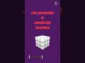 rest parameters in Javascript | #javascript tutorial in 1 minutes #coding #function #programming