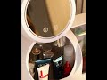 joybos® makeup storage organizer box with led lighted mirror