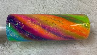 Neon swirl tumbler using the FIRST  Franaddicts Designer Box!!