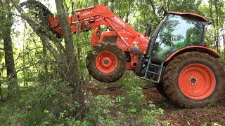 Kubota Tractor \u0026 Grapple so Who Needs A Chainsaw??