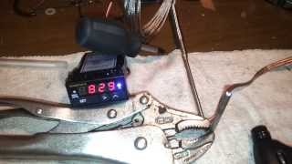 Auber Instruments EGT probe and gauge test