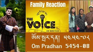 Rigsar || Miwang Ngada Gyelpo || Family Reaction || Voice of Bhutan season 4 || Om pradhan