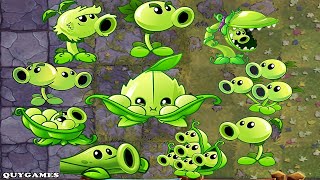 All GREEN Pea Plants Max Level Power-Up! in Plants vs Zombies 2 (PVZ2)