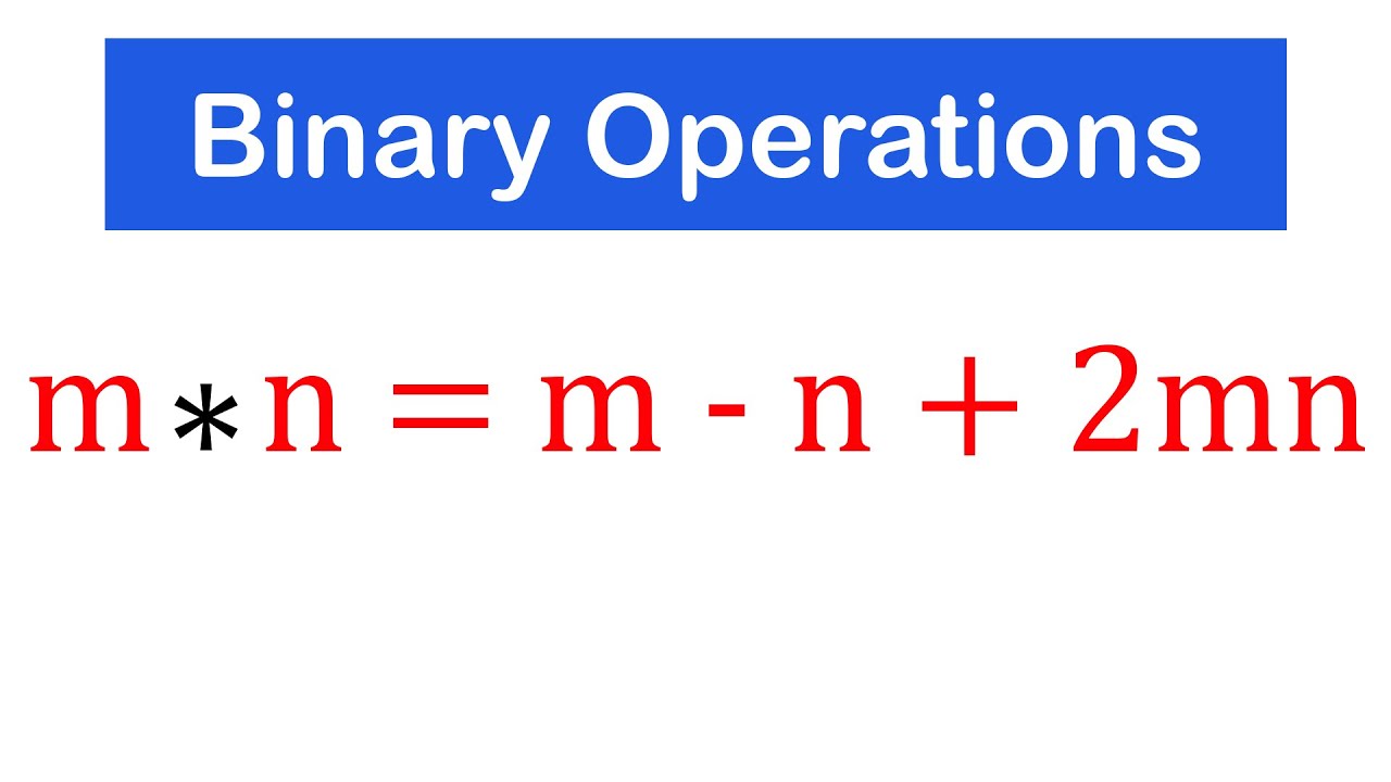 Binary Operations 1 With Solved Examples | SHS 1 CORE/ELECTIVE MATH ...