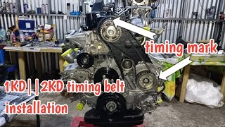 1KD||2KD||timing belt installation||timing mark