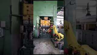 Forging process in factory by Robots, ingenious machines