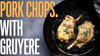 Grilled Pork Chops with a Cheesy Mustardy Topping that's Addictive and Delicious