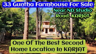 Karjat ND Studio Road 33 Guntha Farmhouse for sale. Sai Properties 9773181911/8655885050