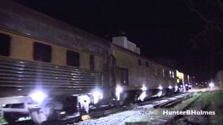 Chasing the LORAM Rail Grinder at Night [HD]