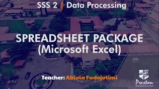 Spreadsheet Package (Microsoft Excel) - SSS2 Data Processing