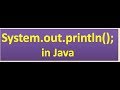 System.out.println in Java