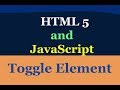 Toggle HIDE SHOW HTML and Javascript