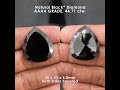 TOP AAAA Grade 44 Carat Natural Black Diamond Pear Both sides faceted 25x16