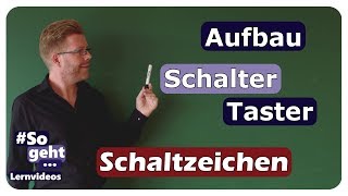 Aufbau von Schaltzeichen - Schalter / Taster - einfach und anschaulich erklärt