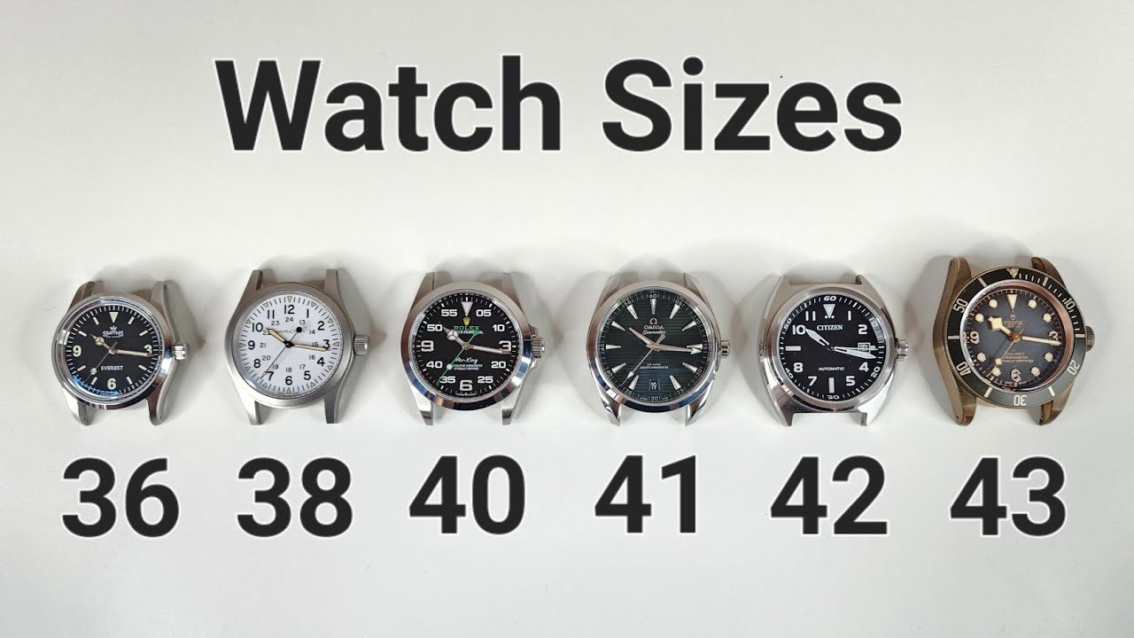 Watch Face Size Comparison Wrist Watch Size Calculator Yzip