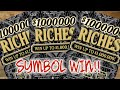 Symbol Win!!! | 3 in a Row $20 $1,000,000 Riches From the NJ Lottery!!! | Ticket Split with JMR!!!