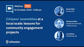 Citizens' assemblies on a local scale | CitizenLab Webinar