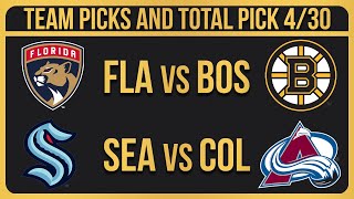 FREE NHL Picks Today 4/30/23 NHL Picks and Predictions