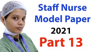 Staff Nurse model paper 2021 Part 13