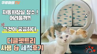 그것이 알고싶다. 고양이 자동화장실! (사용, 세척편 : 디클펫트리 한달사용후기)