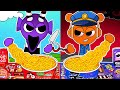 Convenience Store Food Mukbang With Sprunki But Oren Polive Vs Durple Theif | Incredibox Sprunki