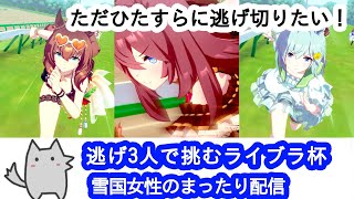 【ウマ娘】逃げ3人で挑むライブラ杯ラウンド２【雪国女性のまったりウマ娘配信】ミホノブルボン/セイウンスカイ/マルゼンスキー