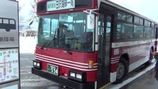 【ＨＤ・警笛】羽後交通　KC-MP617MT　田沢湖駅前にて