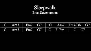 Brian Setzer - Sleepwalk Backing Track