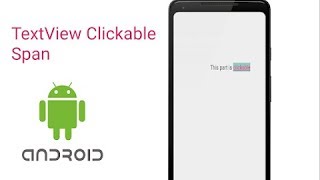 Android Clickable Span TextView-Android Tutorials