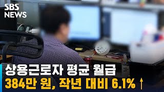 상용근로자 상반기 월평균 임금총액 지난해 대비 6.1% ↑ / SBS