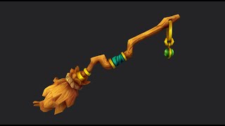 Hand Painted Texturing In Substance Painter - The Magic Broom