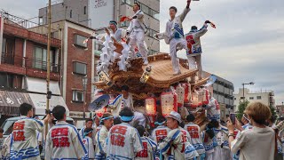 令和4年　大阪市平野区　平野郷杭全神社夏祭り　西脇組だんじり御渡り　大信前　宮入り前　遊びなど。