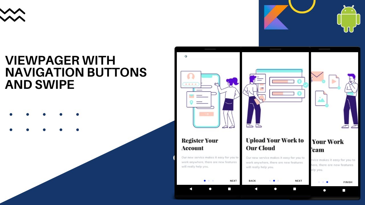 View Pager With Swipe And Navigation Button. Android.Kotlin - YouTube