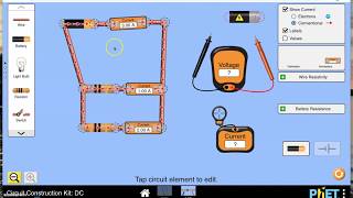 PhET Circuit Construction Kit HTML5 Walkthrough