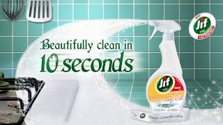 Beautifully clean results in 10 seconds with Jif Spray!