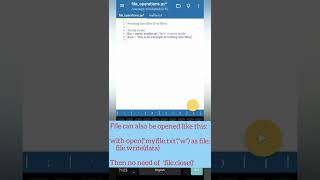 writing into a text file using python. using python on android. | PYDRO 3python