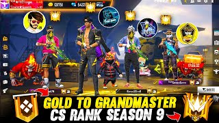 Gold to Grandmaster in CS Ranked with Ug Ayush  \u0026 @ritikstar2412 💖 Season 9 - Garena Free Fire