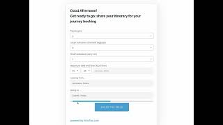 Taxi Booking Widget on your Website