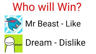 Mrbeast(like)  vs  Dream(dislike)  Who will win?