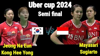 정/공 vs 마야사리/수기아르토. Uber 컵 2024 준결승