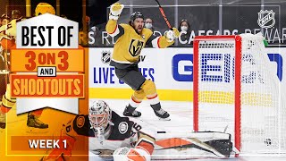 Best 3-on-3 Overtime and Shootout Moments from Week 1 | NHL