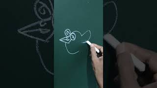 Bird cartoon easy drawing idea for kids. Fun satisfying art activity Hack #drawing #kids