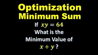 Optimization Problem | Minimum Sum | Calculus 1| Problem 2