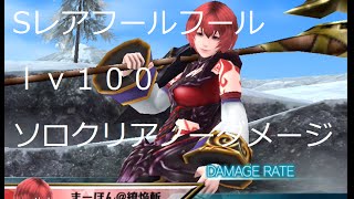 ドラゴンプロジェクト攻略　Sレアｌｖ１００フールフール　ソロノーダメージ