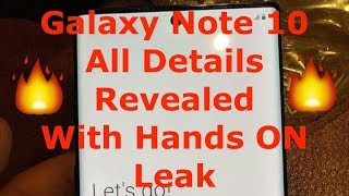 Samsung Galaxy Note 10 All details revealed with hands on leak | This is galaxy note 10 🔥🔥🔥