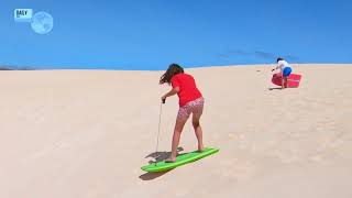 CORRALEJO DUNES, Fuerteventura | Our first sandboarding attempts 😀