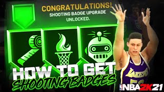 FASTEST Way to Get SHOOTING BADGES in NBA 2K21! SHOOTING BADGE METHOD FOR CENTERS IN NBA 2K21